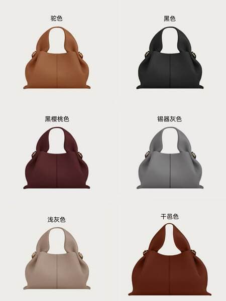 Cross-Border Polen Cloud Bag with Lychee Pattern Dumpling-Shaped Women's Fashion Handbag and Crossbody Bag