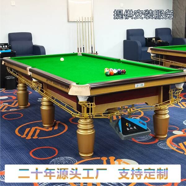 Klublar üçün Mərmər və Avtomatik Top Yığan Sistemli Fərdi Ağac Bilardo Stolu