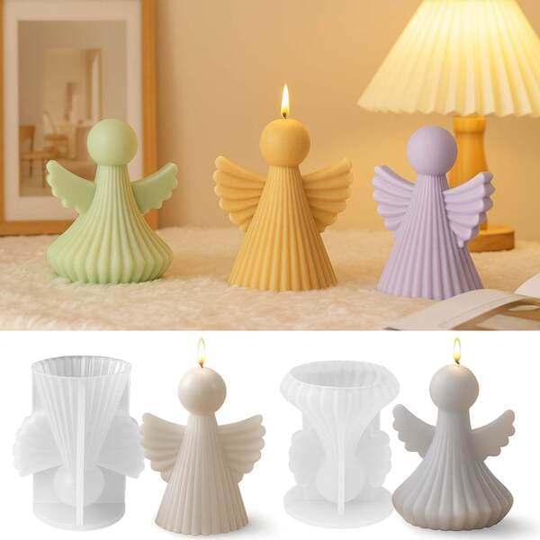 Pang Yaya DIY New Product Angel Wings Scented Candle Resin Mold Ornament Decoration Plaster Silicone Mold