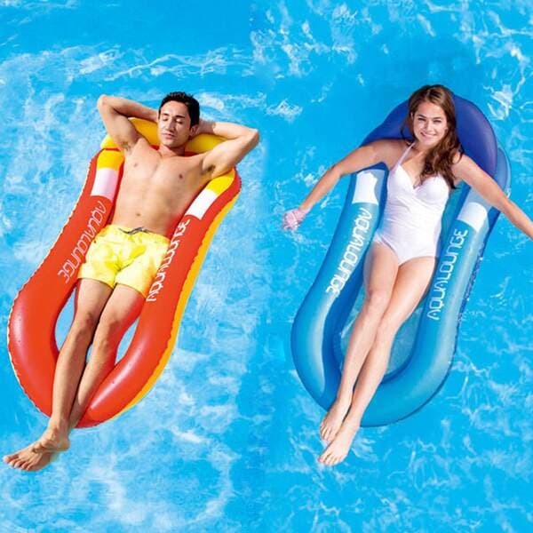 Red special offer water inflatable sofa water recliner single floating row floating bed floating board surfboard water air cushion