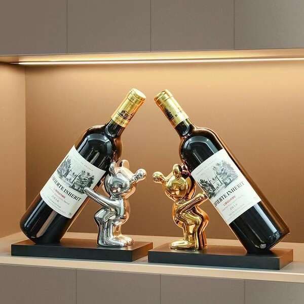 Light Luxury Style Bubble Bear Wine Rack Home Wine Cabinet Decoration Entrance Cabinet Tv Cabinet Sideboard Living Room Decoration