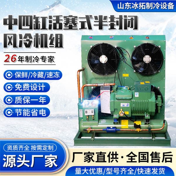 Bitzer 10P/12P Four-Cylinder Piston-Type Semi-Hermetic Air-Cooled Refrigeration Compressor Unit for Fresh Food Preservation and Quick Freezing
