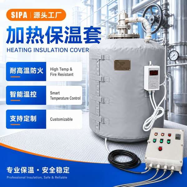 Heating Insulation Cover, Thermal Insulation and Energy-Saving Material, Intelligent Digital Display Temperature Control Thermocouple Pt100, High Temperature Fireproof Cloth