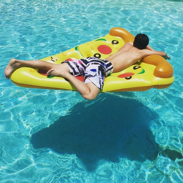 New Pizza Floating Row Mount Adult ins Swimming Ring Floating Bed Recliner Water Supplies Lifebuoy Spot
