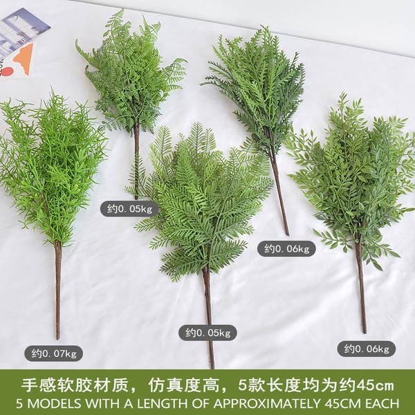 Artificial Greenery for Weddings and Forest-Themed Events, Soft-Touch Rubber Fern-Like Plants for Landscaping and Garden Projects