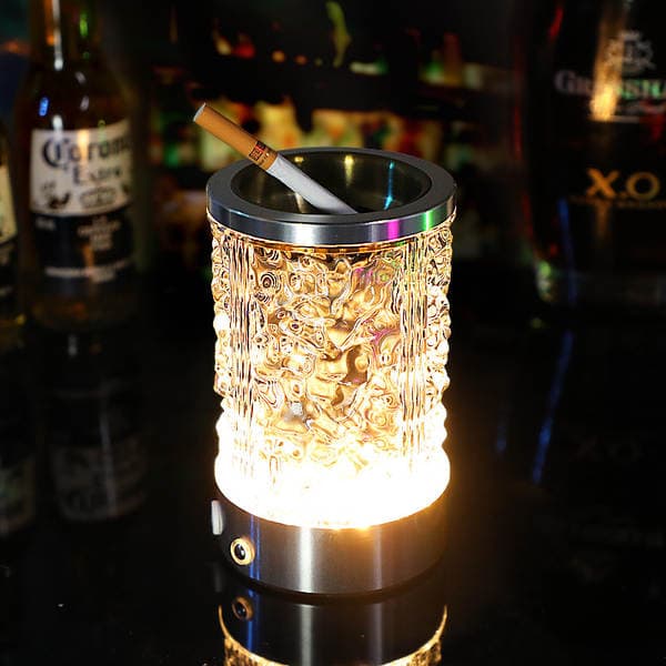 Customized ashtray USB rechargeable luminous bar ktv ashtray split washable dining bar ashtray with LOGO