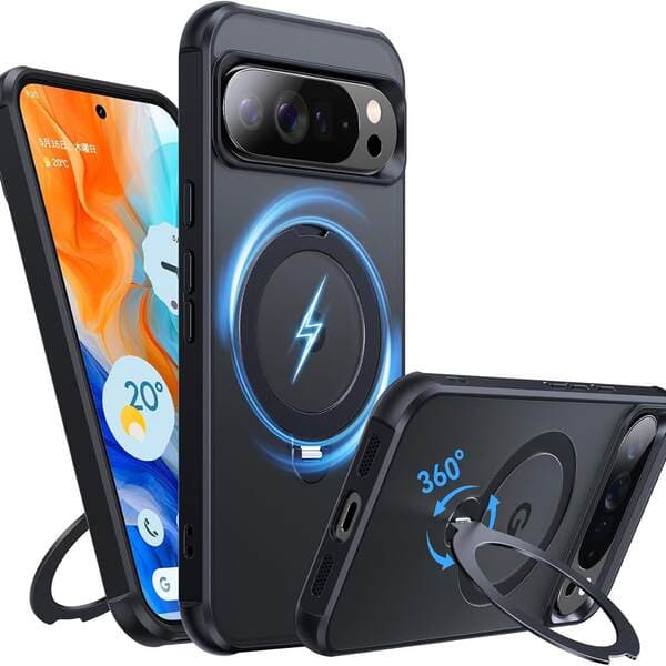 360 Magnetic Pivot Stand Phone Case Suitable for Google Pixel10Proxl Protective Case Googlepixel9
