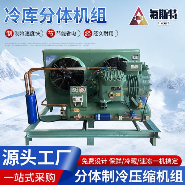 Manufacturer's Cold Storage Piston Compressor, Efficient Refrigeration, Fast Cooling Speed, Energy-Saving, Electricity-Saving, Refrigeration Cold Storage Split Unit