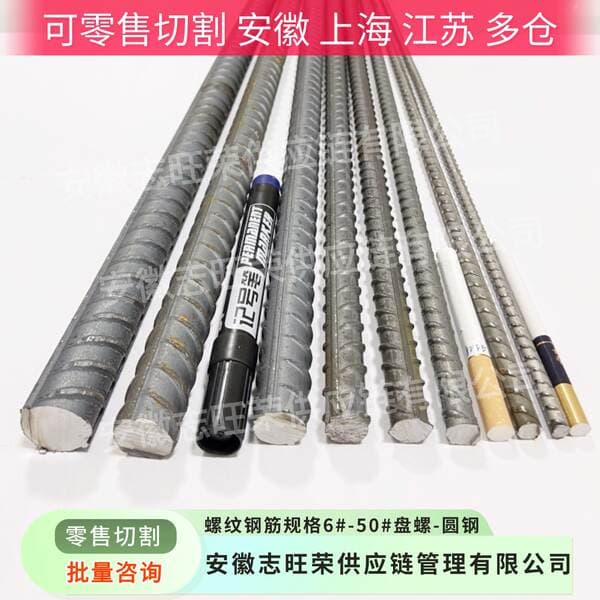 Retail Threaded Steel Bars, Wall-Building Rebar, Rebar Rods, Construction and Road-Paving Rebar 6/8/10/12/14/16/18