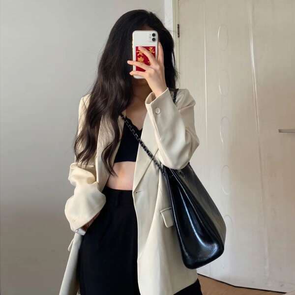 Women's Trendy Short Blazer for Spring, Summer, and Autumn, Korean Style, Loose Fit, Versatile, Stylish Casual Suit