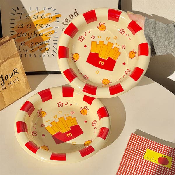 Good-Looking Plates, Cute French Fries, Fruit Plates, Good-Looking Breakfast Plates, Beautiful Dinner Plates, Good-Looking Dessert Fruit Plates