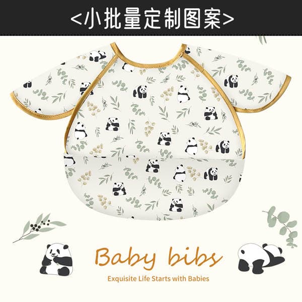 Children's Smock Summer Male and Female Baby Eating Bib Waterproof Rice Pocket Baby Danish Reverse Dressing Mother and Baby Supplies Wholesale