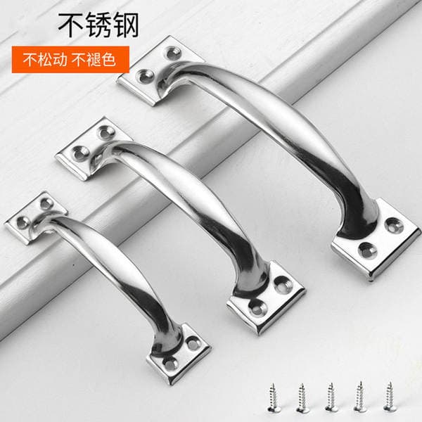 Stainless Steel Handle Cabinet Door Thickeneded Old-Fashioned Handle Accessible Luxury Wardrobe Wooden Door Window Handle Flower-Shaped Bow Handle