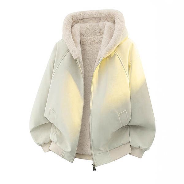 Nasa American Retro Style Lychee Leather Hooded Cotton Jacket for Men, Winter Snow Fur Collar Warm Cotton Coat for Women