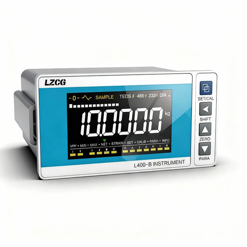 L-400B universal qüvvə ölçmə displey idarəetmə cihazı, analoq çıxış 0-10V, RS485/RS232 rabitə.