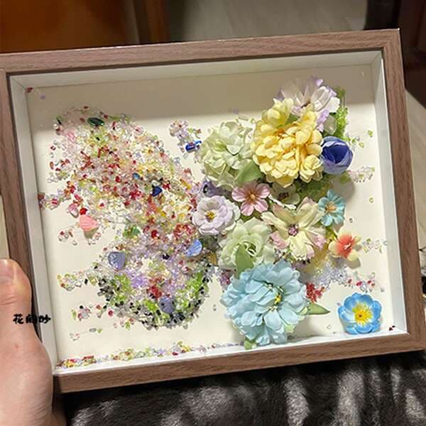 Çin Sevgililər Günü üçün DIY Əbədi Kəpənəkli Brilyant Foto Çərçivə Dəsti, Əl İşi Hədiyyə