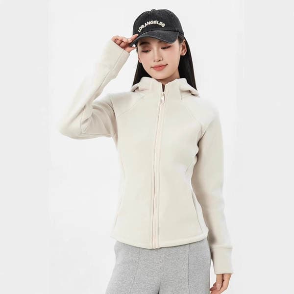Shu Nieji 941# Hooded Jacket Women's Winter Thickened Olympic Velvet Fabric Advanced Sense Fleece Hooded Sweatshirt