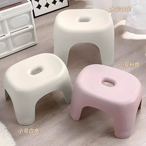 Free shipping, thickened small stool for adults, sturdy and durable, household plastic living room stool, bathroom stool for women, shoe changing low stool