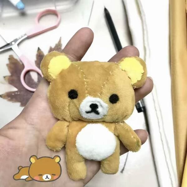 Rilakkuma Fun DIY Sewing Material Kit Cute Handmade Cartoon Plush Gift Car Hanging Ornament Decoration