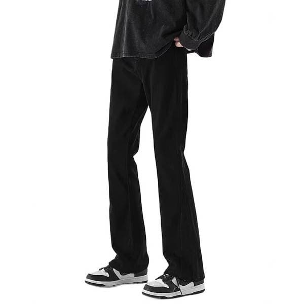 Men's 2026 New Style Jeans, Black American High Street Style, Loose Pants, Slightly Flared Long Pants, Straight-Leg Men's Pants, Men's Clothing